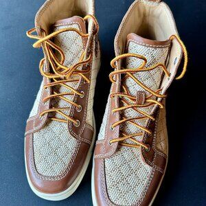 Christian Louboutin Vanilla & Brown High-Top Sneakers – Bold Luxury Streetwear